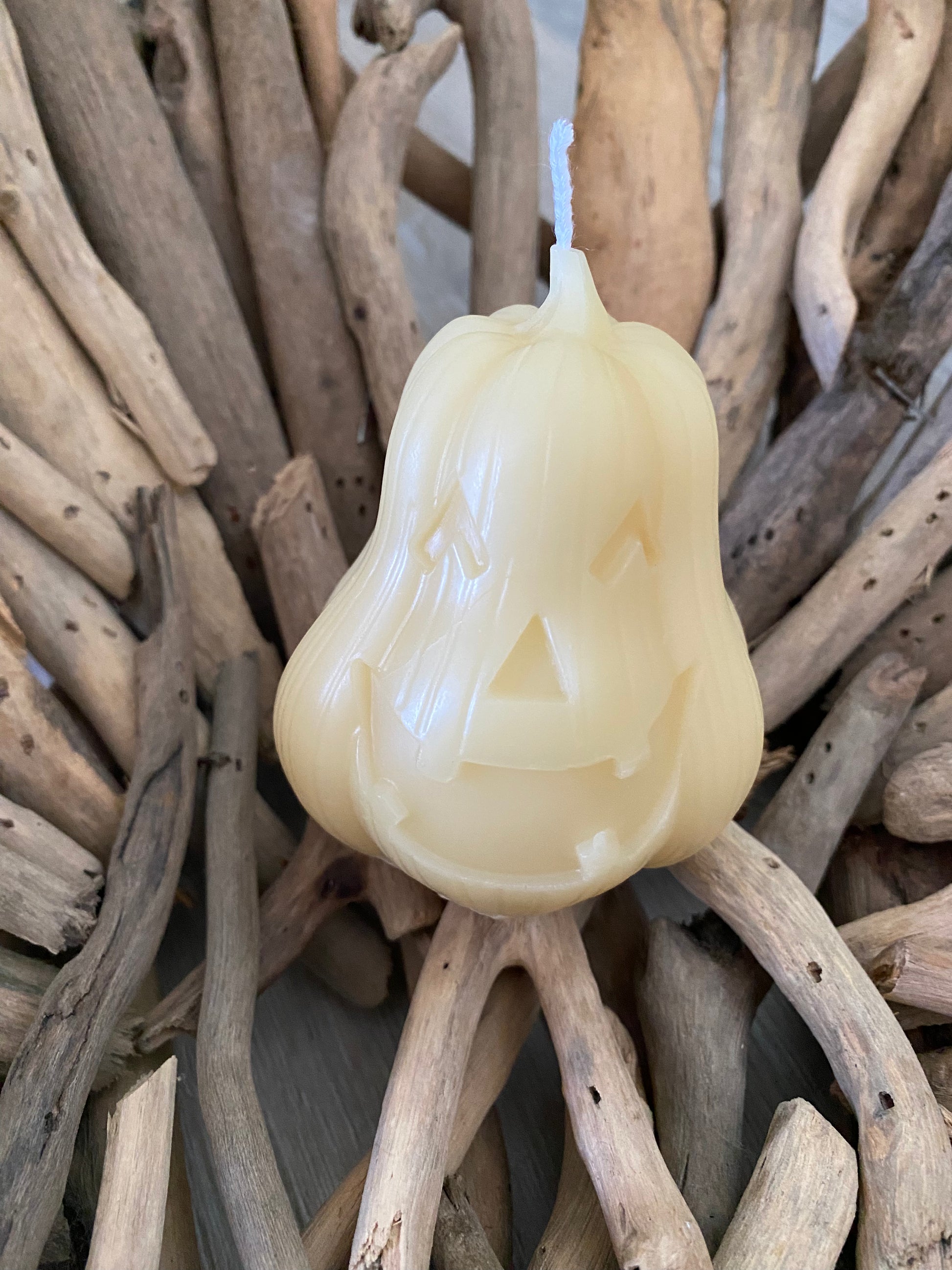 Jack O'Lantern Beeswax Candle Bikini Bee Company