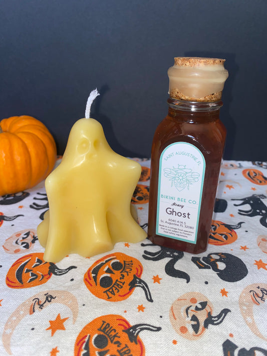 Ghostly Duo- Ghost Pepper Honey & Ghost Beeswax Candle