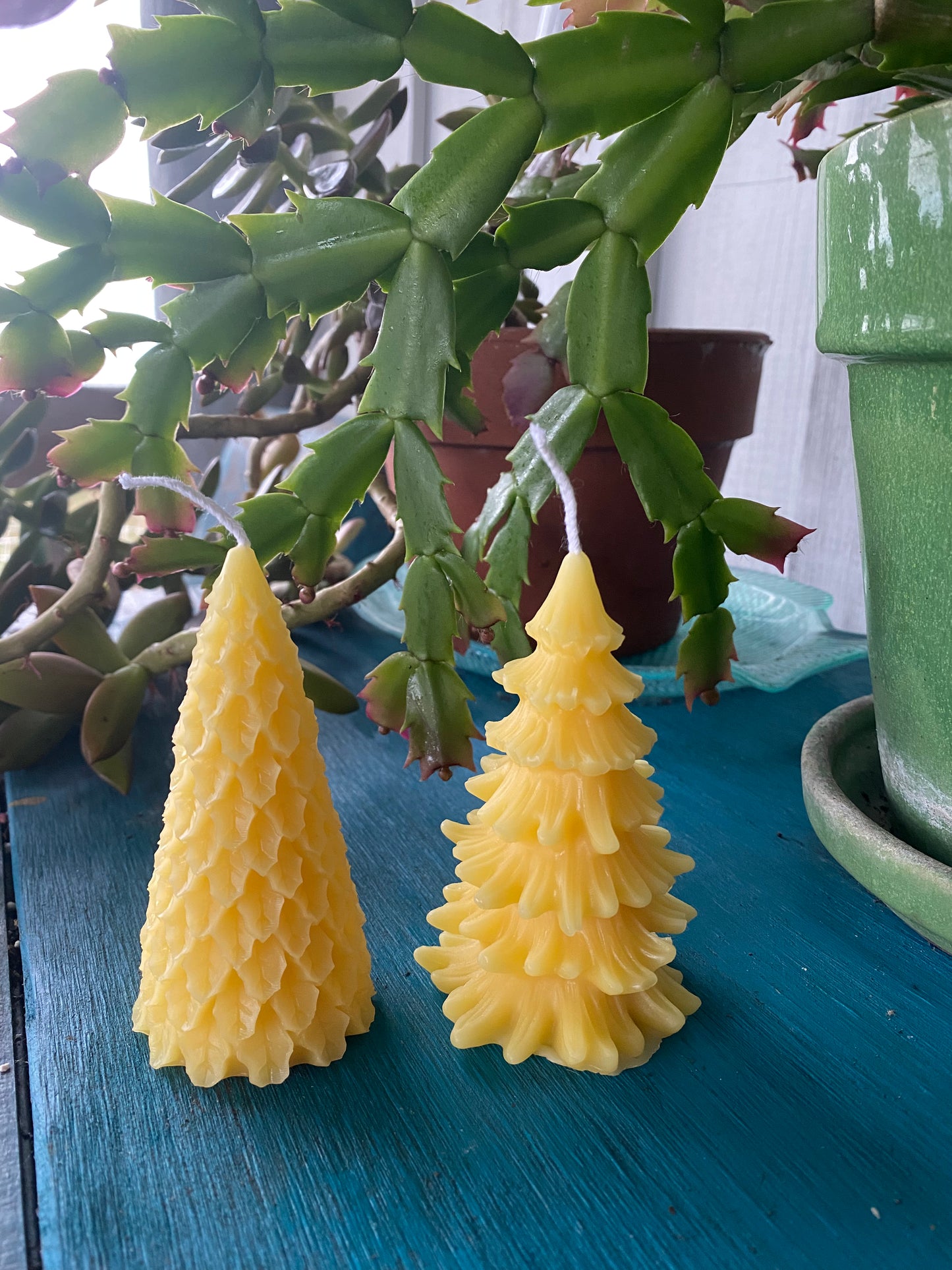 Christmas Tree Beeswax Candles